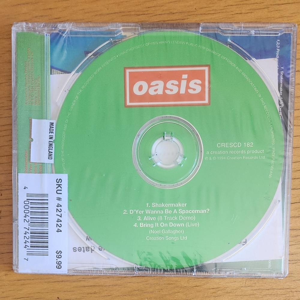 Oasis "Shakermaker", "Wonderwall" - 1990s CD Singles (Lot of 2) - Picture 3 of 8